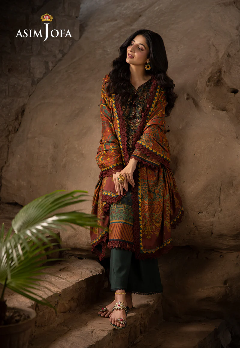 AJUW-21 EMBROIDERED VISCOSE 3 Pcs - Image 7