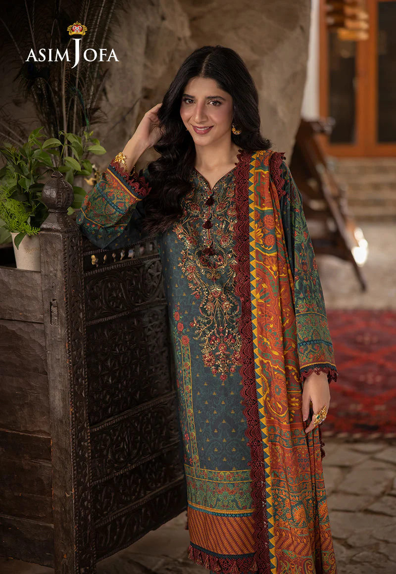 AJUWD-21 EMBROIDERED VISCOSE 3 Pcs - Image 2