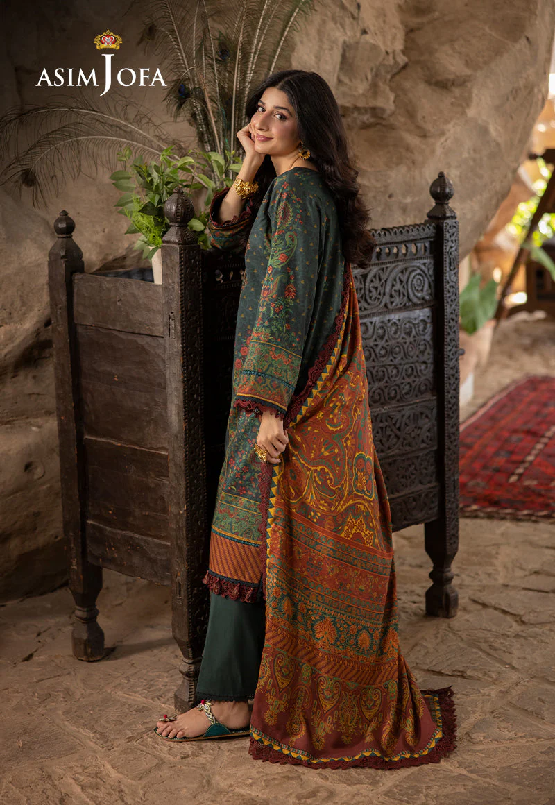 AJUWD-21 EMBROIDERED VISCOSE 3 Pcs - Image 4