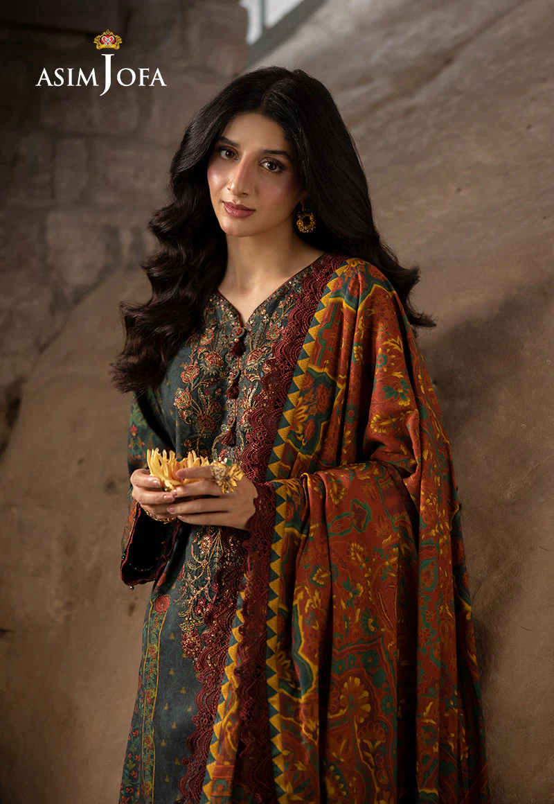 AJUWD-21 EMBROIDERED VISCOSE 3 Pcs - Image 8