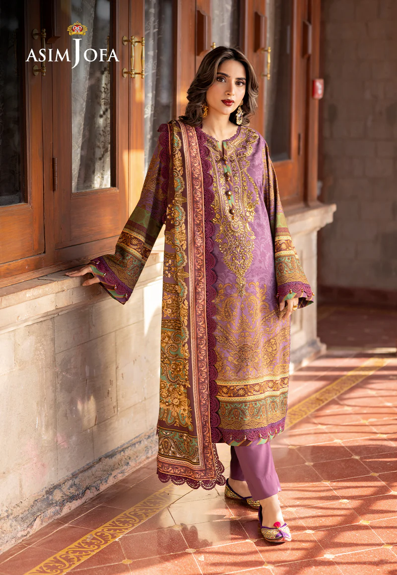 AJUW-22 EMBROIDERED VISCOSE 3 Pcs - Image 6