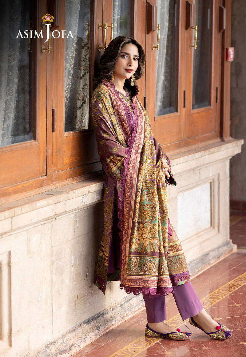 AJUWD-22 EMBROIDERED VISCOSE 3 Pcs - Image 3
