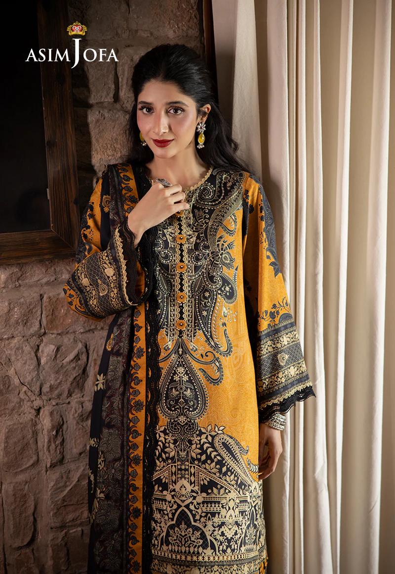 AJUW-23 EMBROIDERED VISCOSE 3 Pcs - Image 4