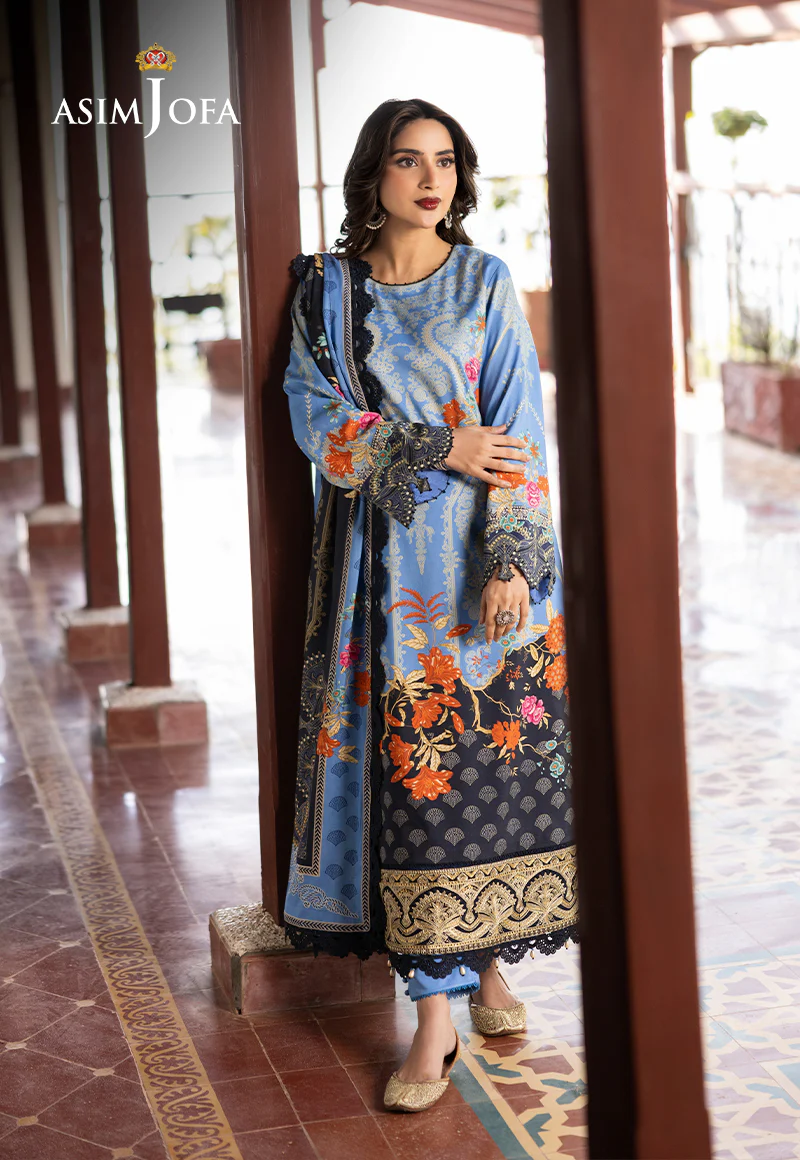 AJUW-25 EMBROIDERED VISCOSE 3 Pcs - Image 3