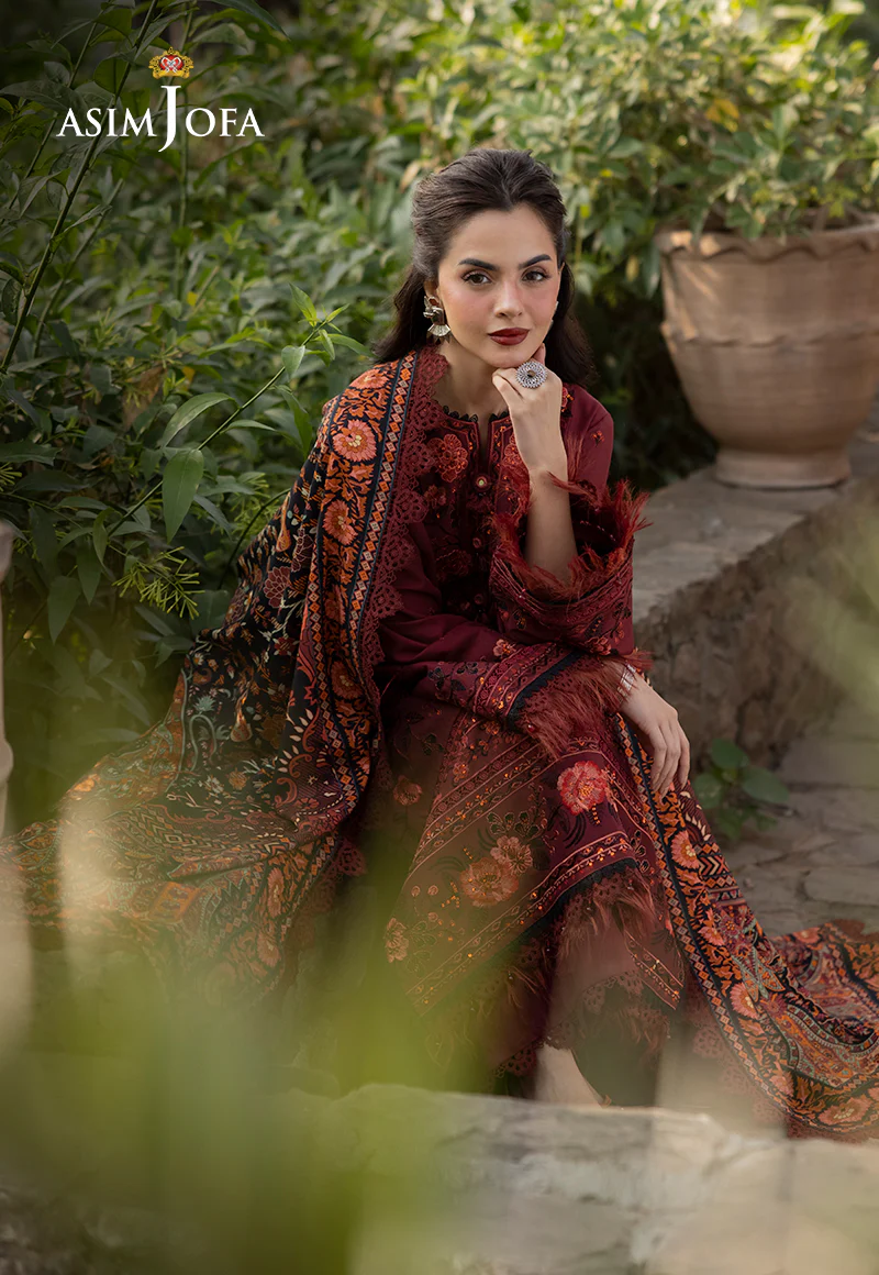 AJUW-27 EMBROIDERED VISCOSE 3 Pcs - Image 7
