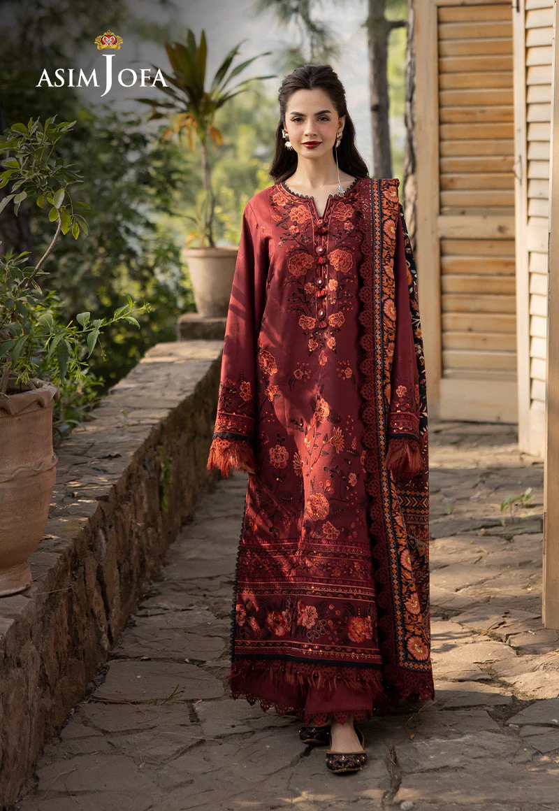 AJUWD-27 EMBROIDERED VISCOSE 3 Pcs