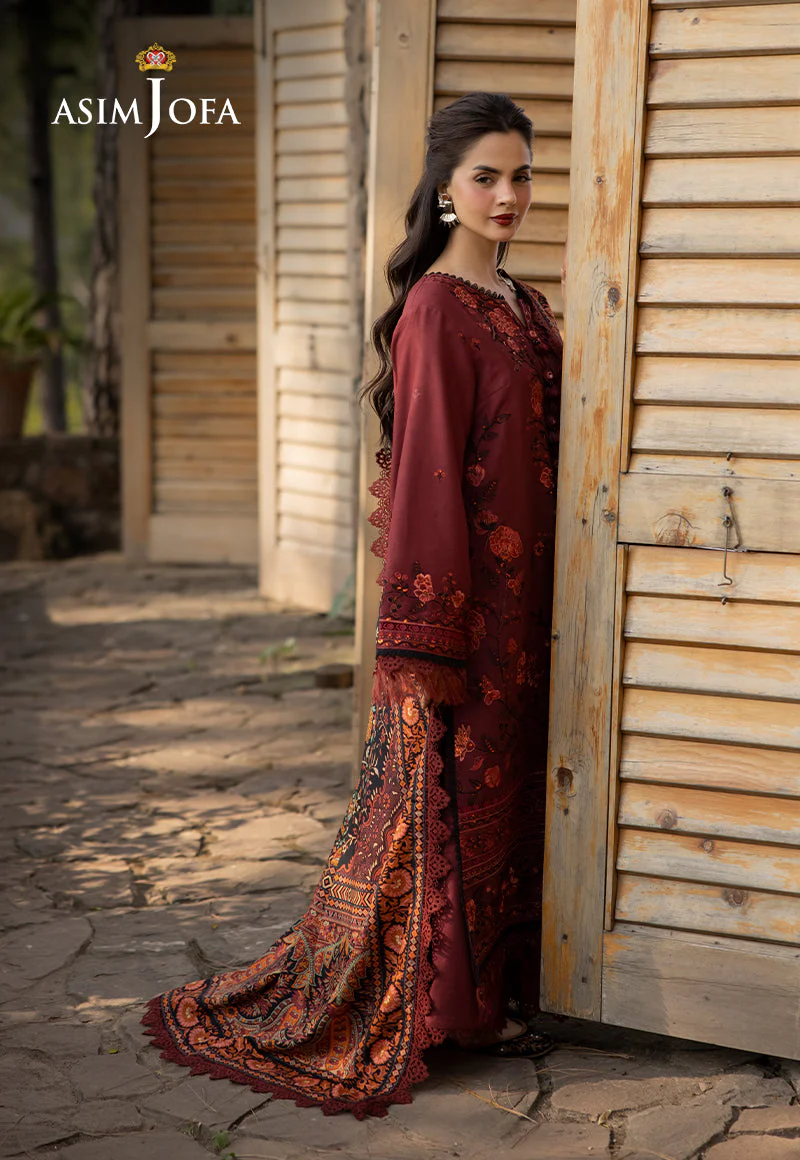AJUWD-27 EMBROIDERED VISCOSE 3 Pcs - Image 4