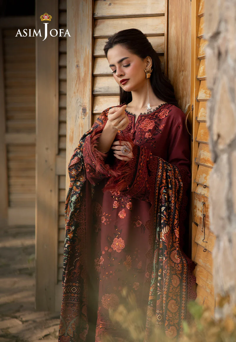 AJUWD-27 EMBROIDERED VISCOSE 3 Pcs - Image 6