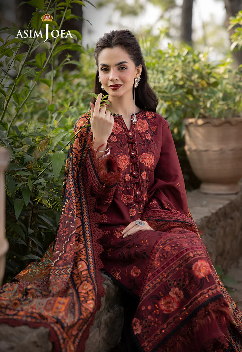 AJUWD-27 EMBROIDERED VISCOSE 3 Pcs - Image 8
