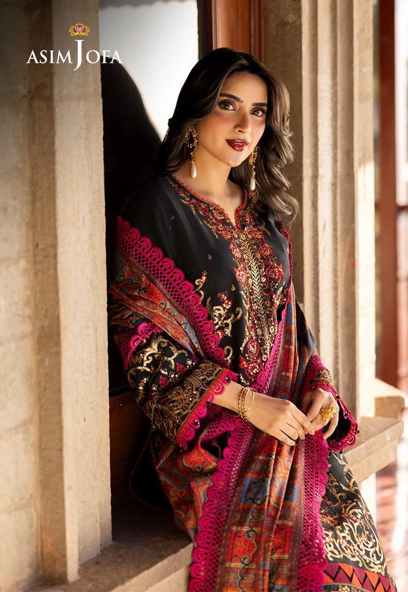 AJUWD-28 EMBROIDERED VISCOSE 3 Pcs - Image 3