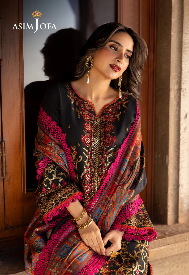 AJUWD-28 EMBROIDERED VISCOSE 3 Pcs - Image 4