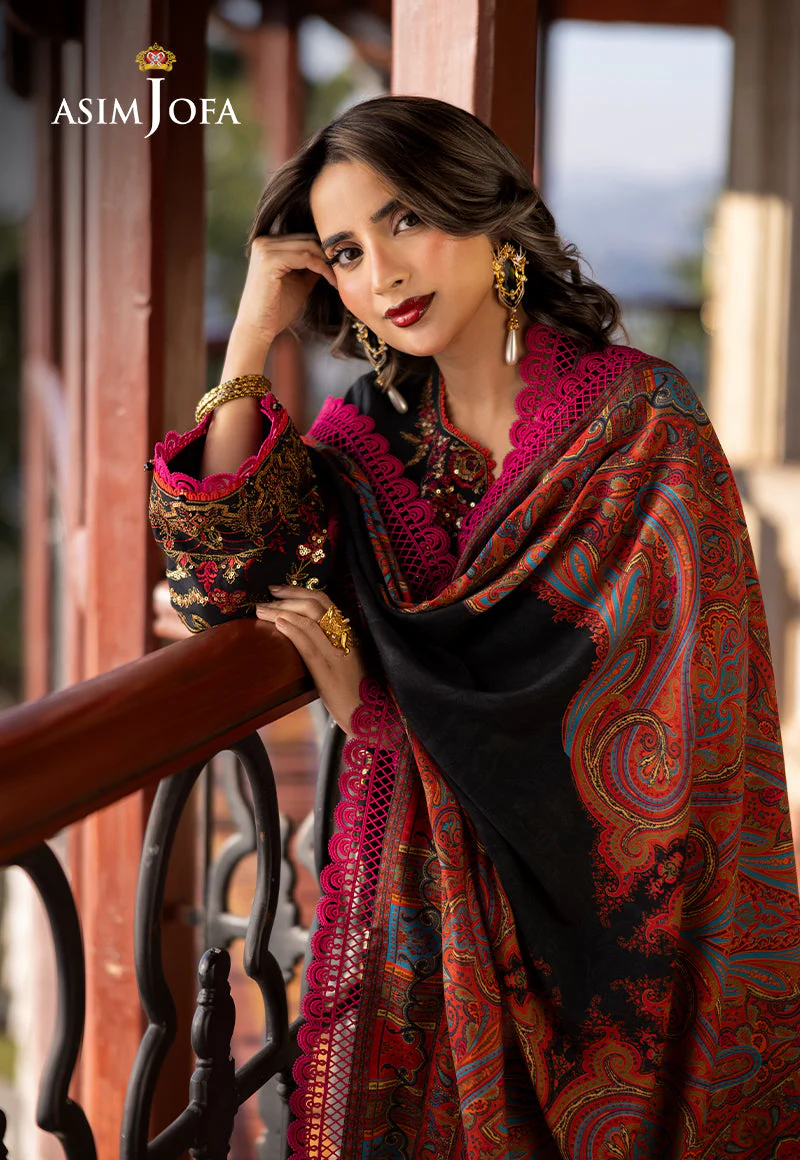 AJUWD-28 EMBROIDERED VISCOSE 3 Pcs - Image 7