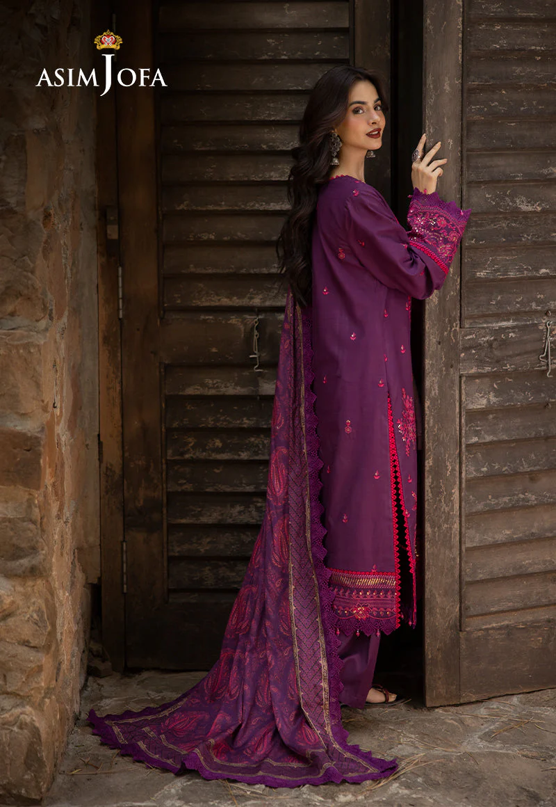 AJUWD-29 EMBROIDERED VISCOSE 3 Pcs - Image 2