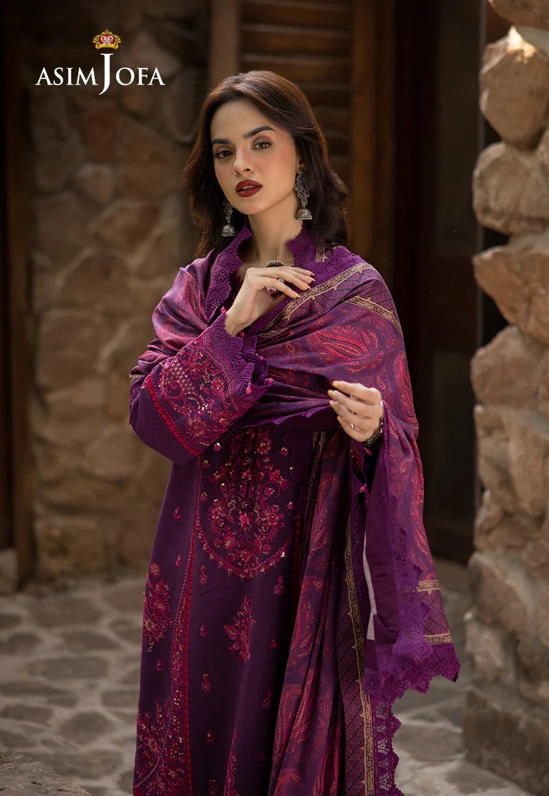 AJUWD-29 EMBROIDERED VISCOSE 3 Pcs - Image 3