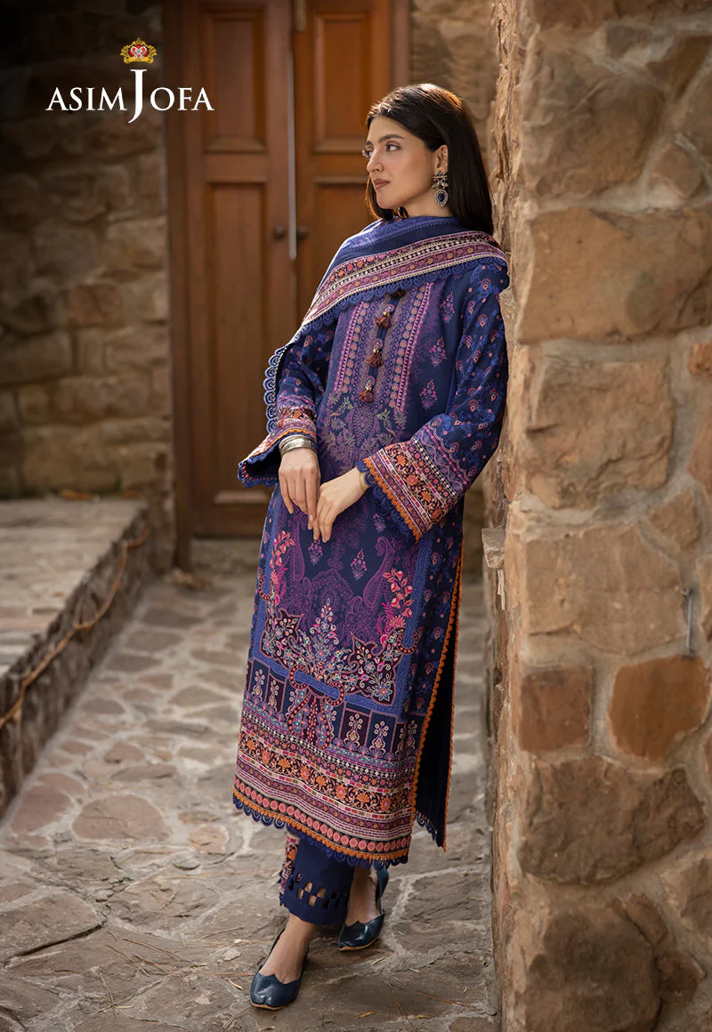 AJUWD-33 PRINTED KHADDAR 3 Pcs - Image 4