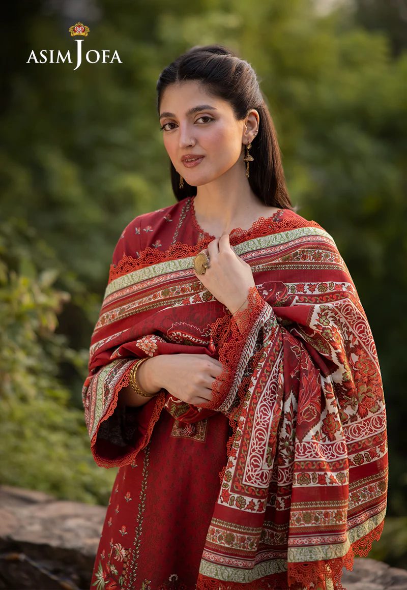 AJUW-35 PRINTED KHADDAR 3 Pcs - Image 5