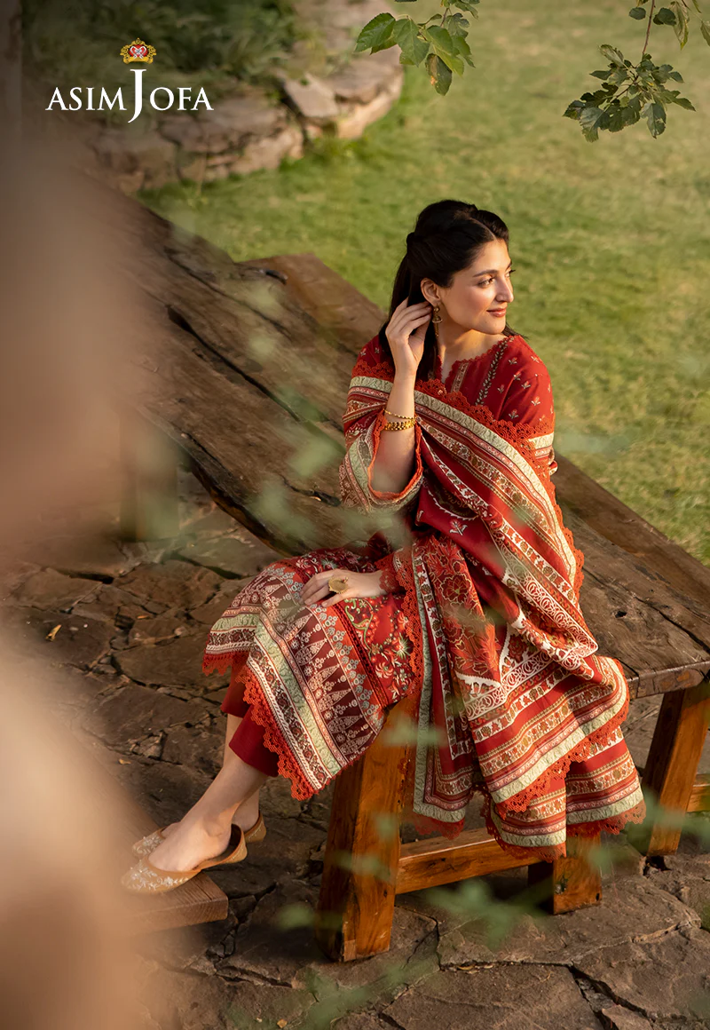 AJUW-35 PRINTED KHADDAR 3 Pcs - Image 6