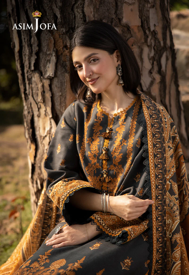 AJUWD-37 PRINTED KHADDAR 3 Pcs - Image 5