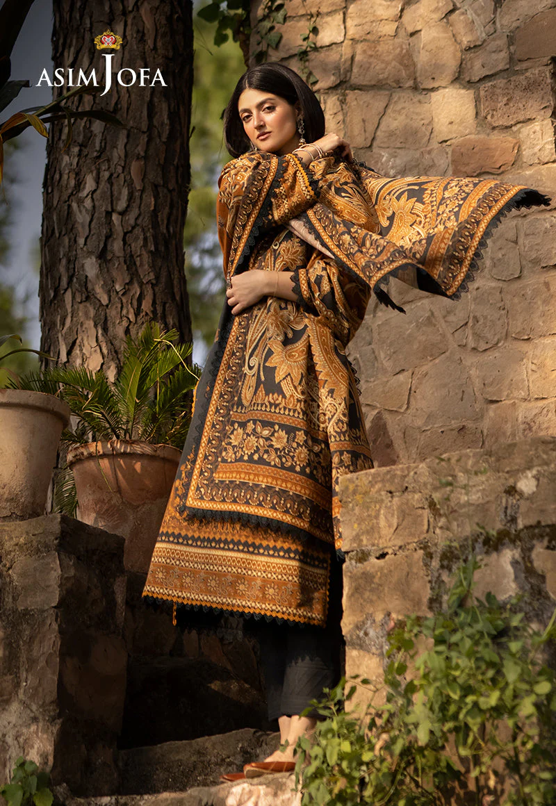 AJUWD-37 PRINTED KHADDAR 3 Pcs - Image 6