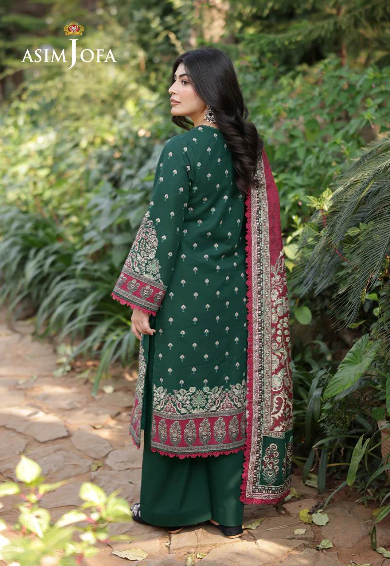 AJUW-40 PRINTED KHADDAR 3 Pcs - Image 2