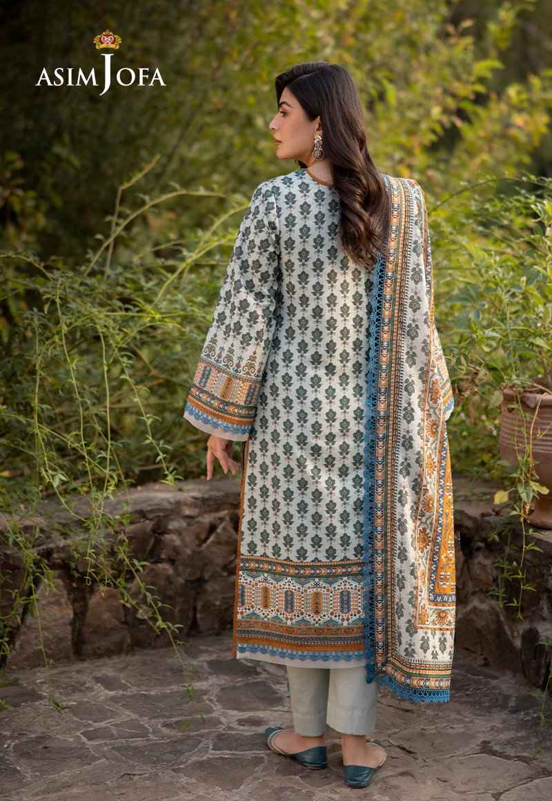 AJUW-42 PRINTED KHADDAR 3 Pcs - Image 2