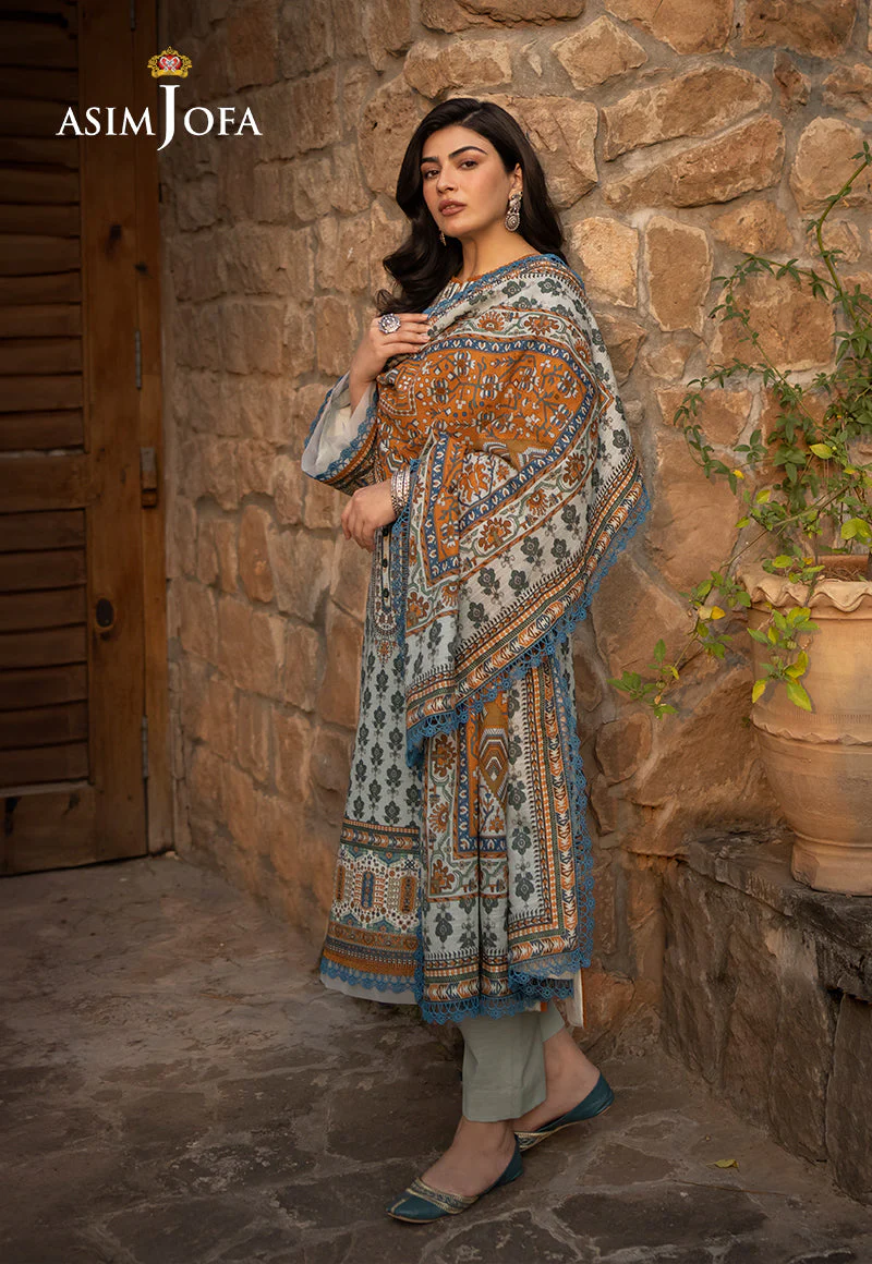 AJUWD-42 PRINTED KHADDAR 3 Pcs - Image 4