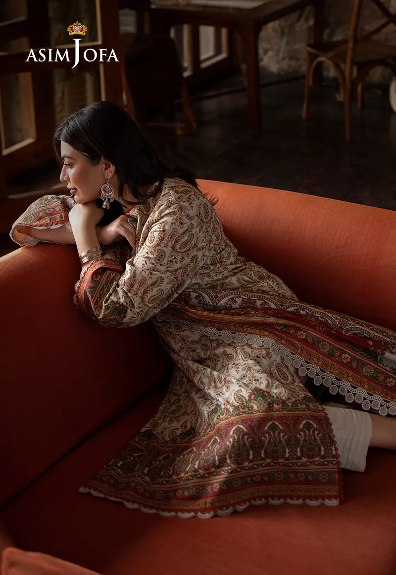 AJUW-44 PRINTED KHADDAR 3 Pcs - Image 6