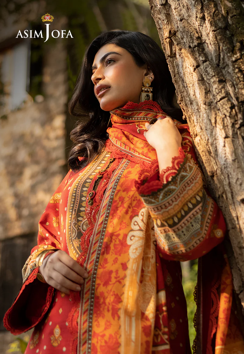 AJUW-47 PRINTED KHADDAR 3 Pcs - Image 6
