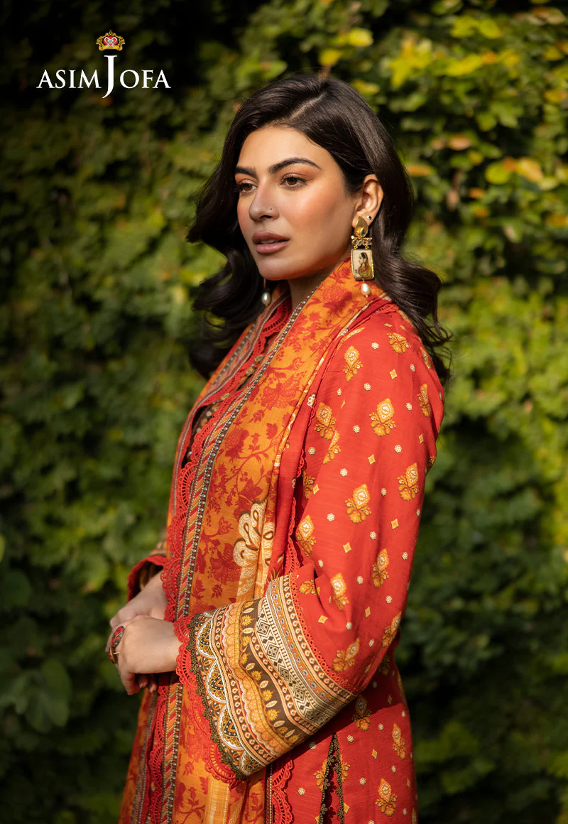 AJUWD-47 PRINTED KHADDAR 3 Pcs - Image 3