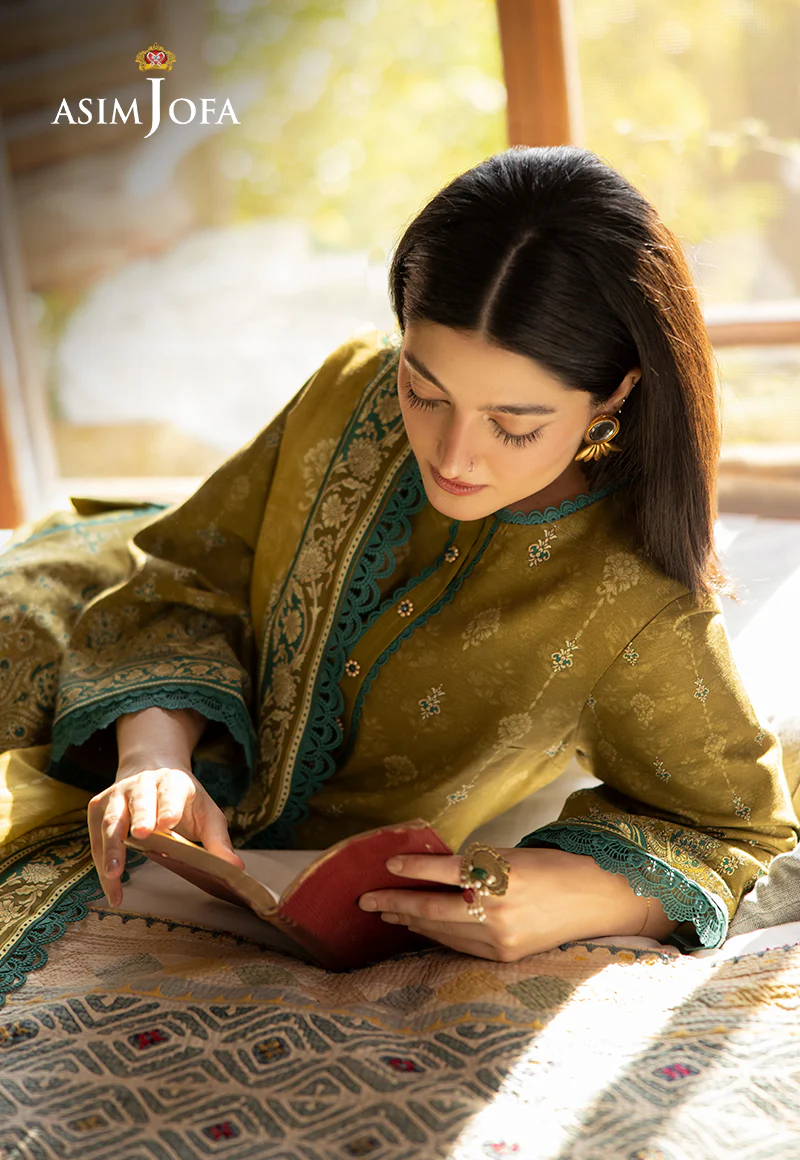 AJUW-49 PRINTED KHADDAR 3 Pcs - Image 5