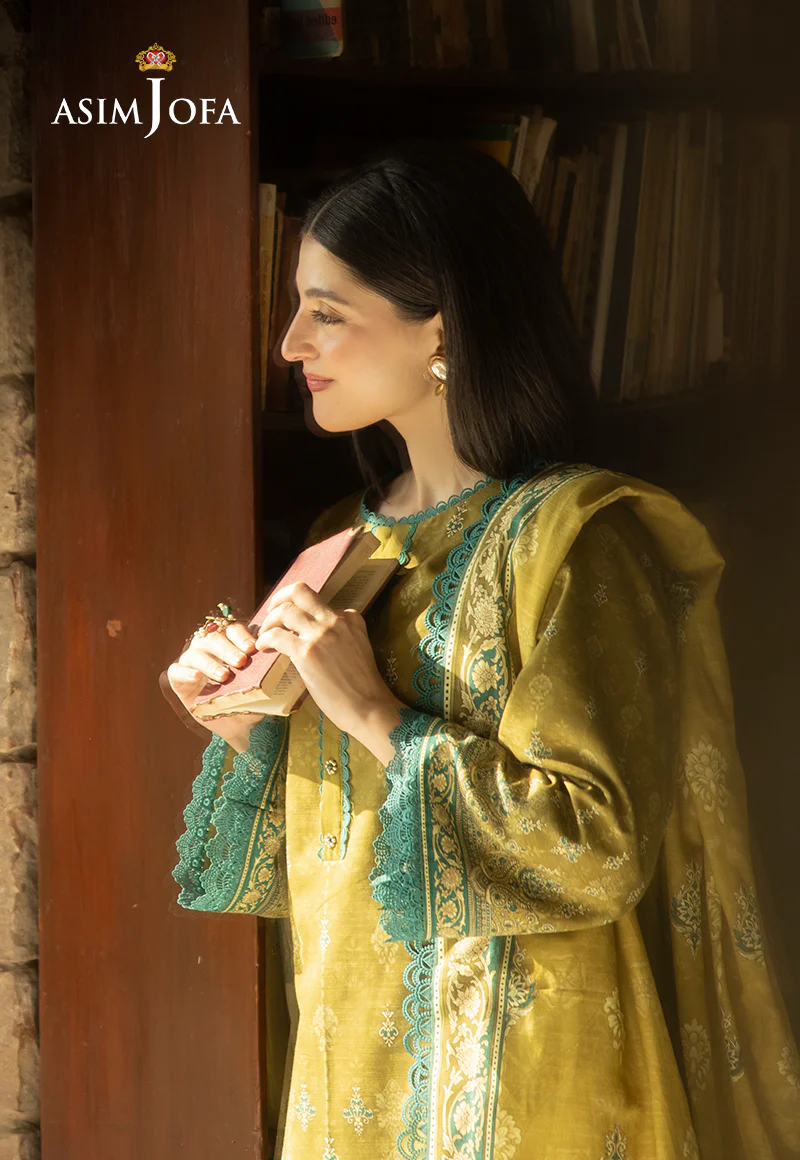 AJUW-49 PRINTED KHADDAR 3 Pcs - Image 6