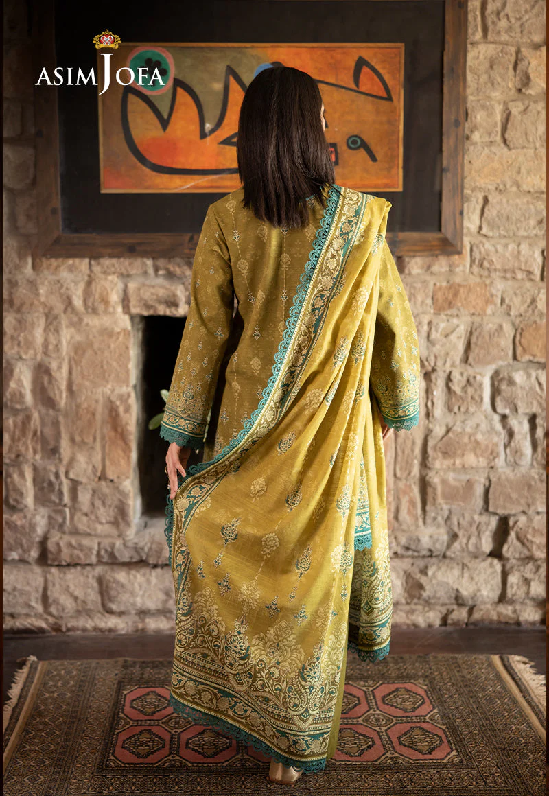 AJUWD-49 PRINTED KHADDAR 3 Pcs - Image 2
