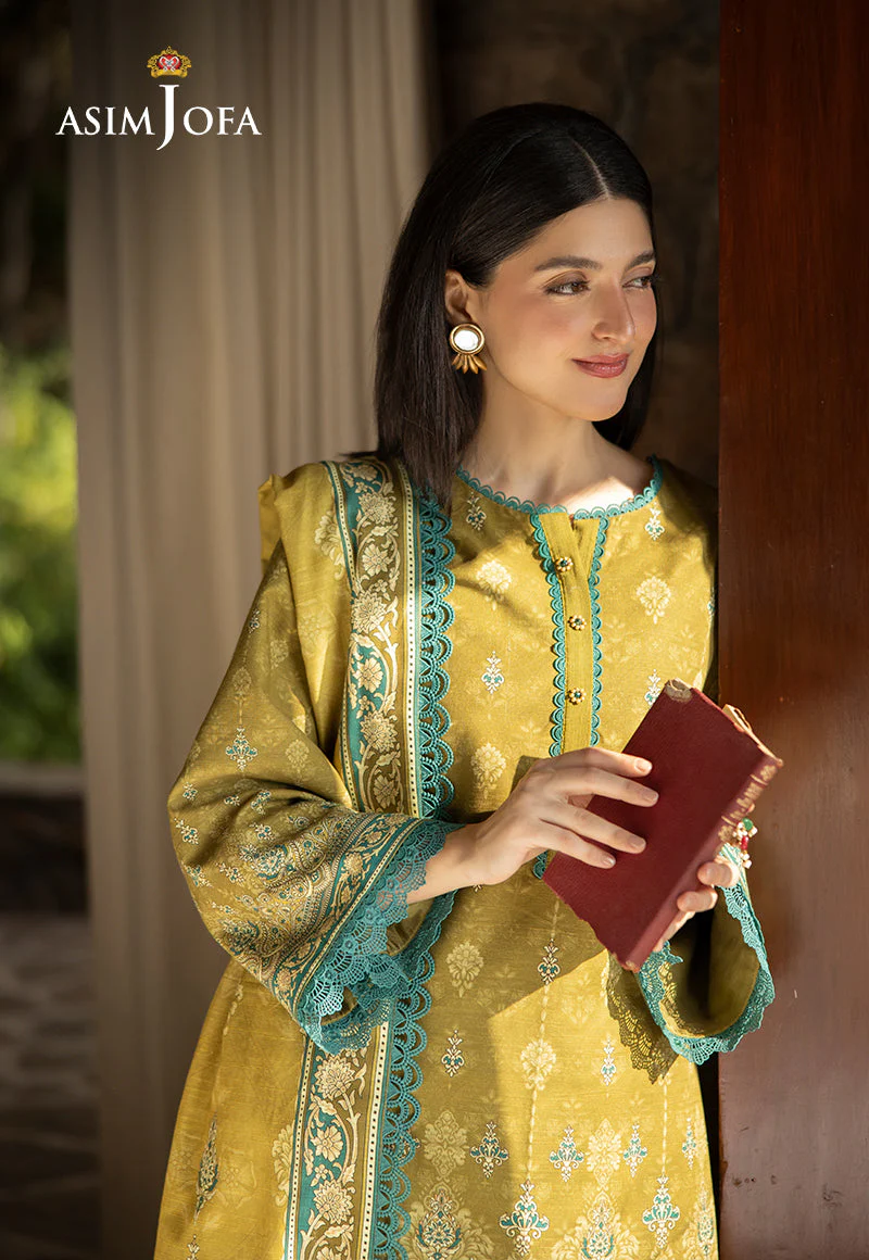 AJUWD-49 PRINTED KHADDAR 3 Pcs - Image 8