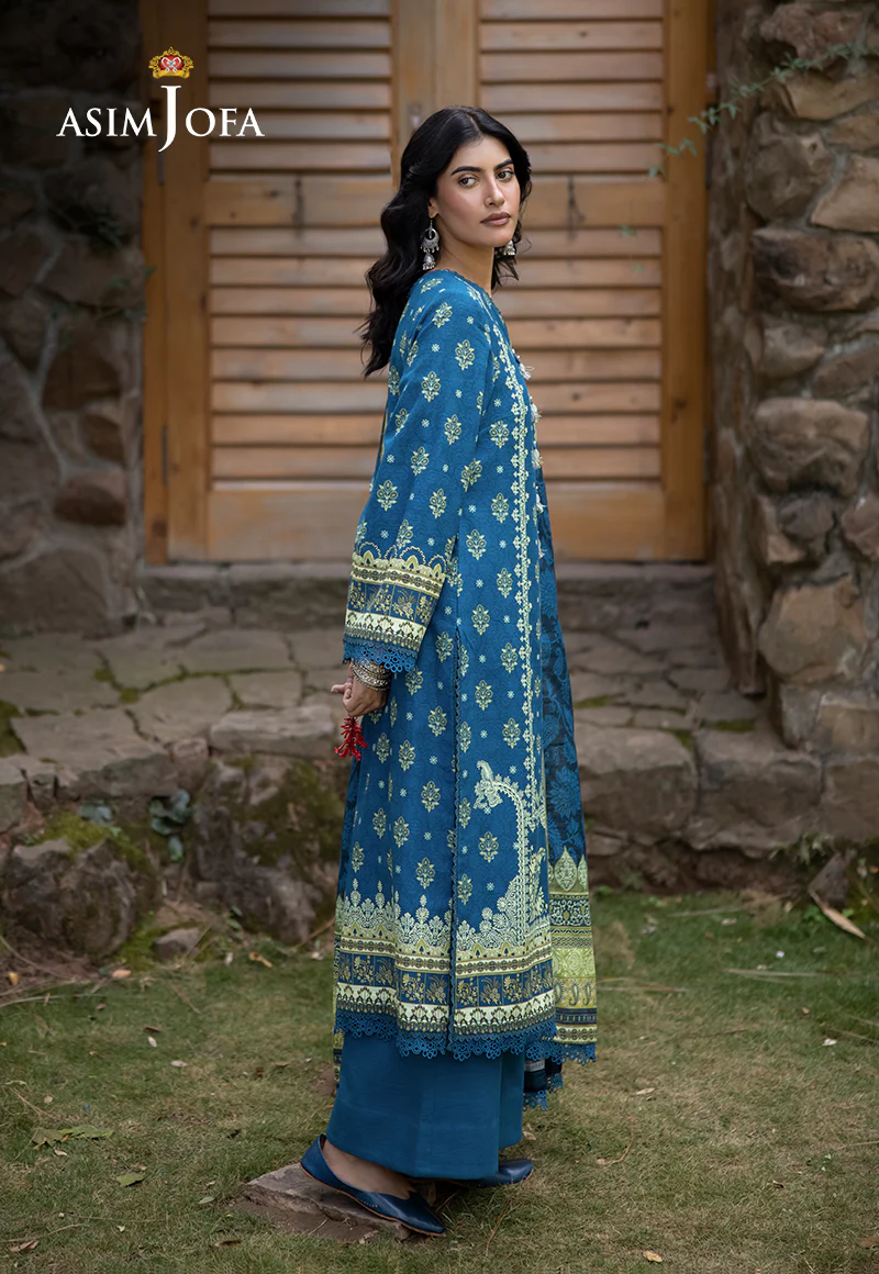 AJUW-50 PRINTED KHADDAR 3 Pcs - Image 5
