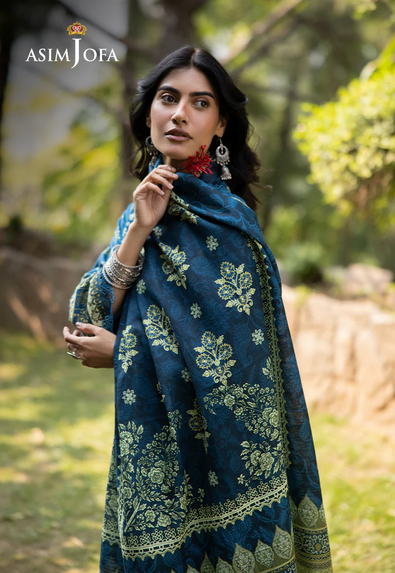 AJUW-50 PRINTED KHADDAR 3 Pcs - Image 6