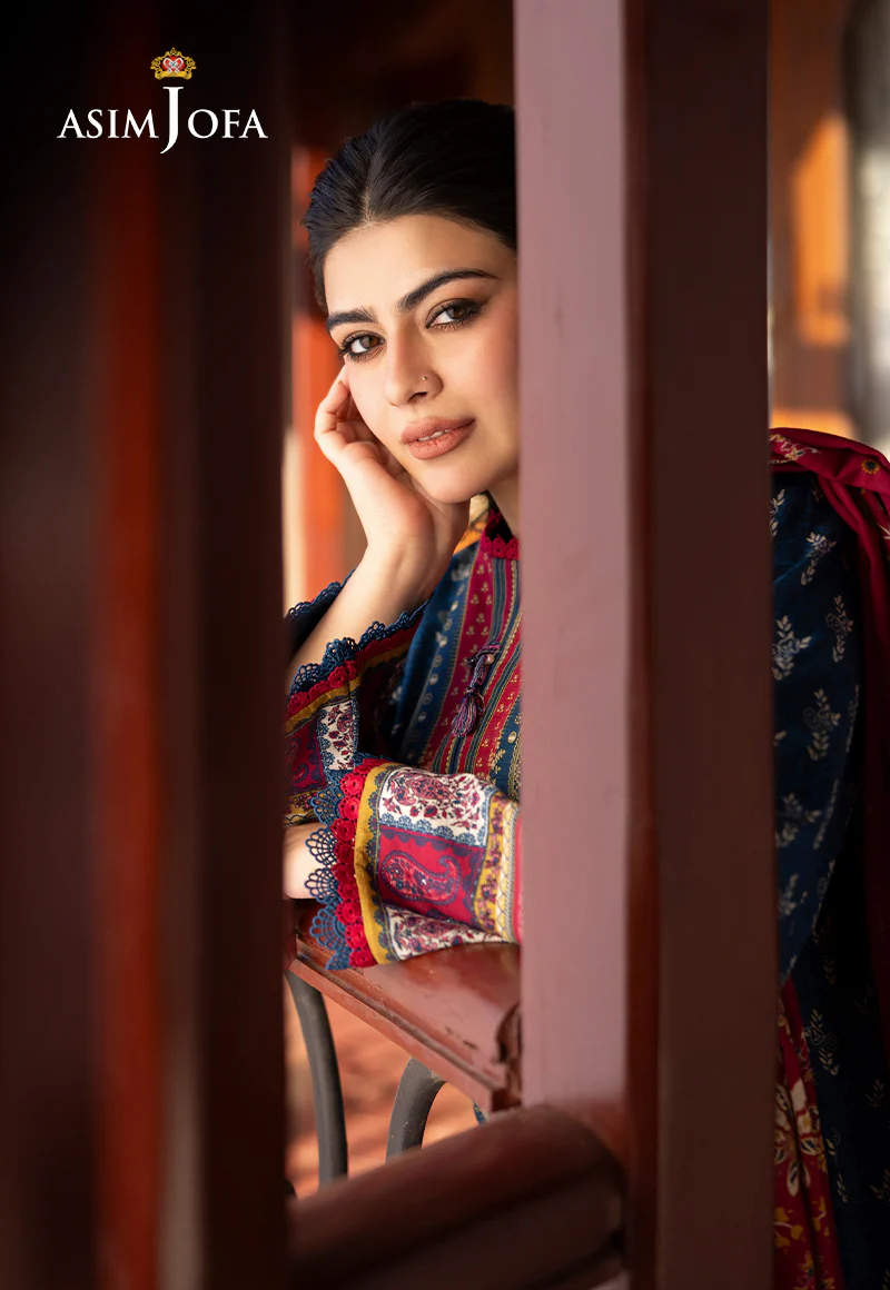 AJUW-53 PRINTED KHADDAR 3 Pcs - Image 9