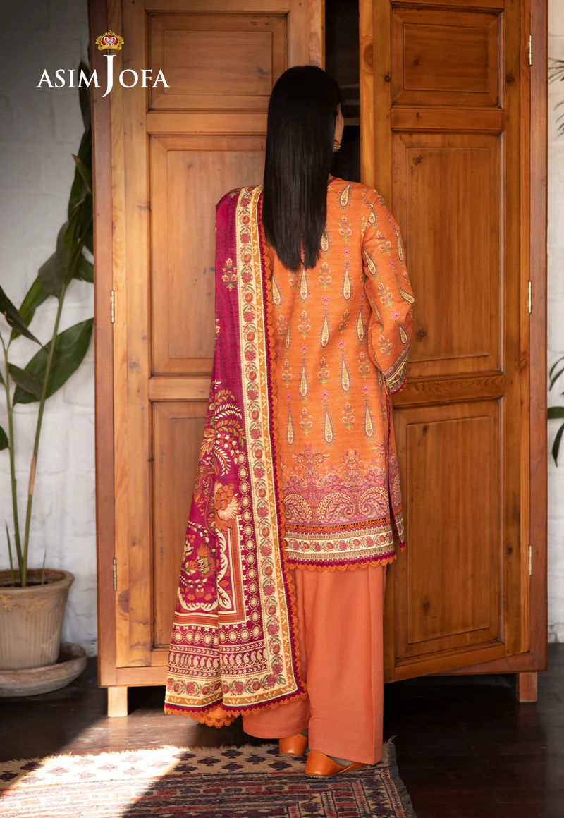 AJUW-54 PRINTED KHADDAR 3 Pcs - Image 2