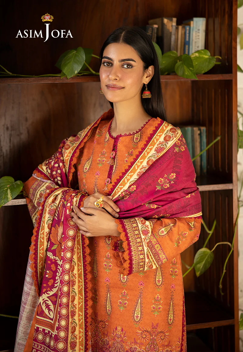 AJUW-54 PRINTED KHADDAR 3 Pcs - Image 8