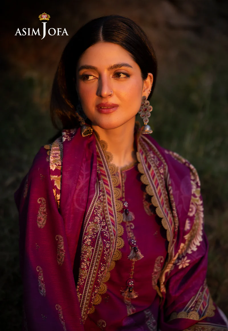 AJUW-58 PRINTED KHADDAR 3 Pcs - Image 8