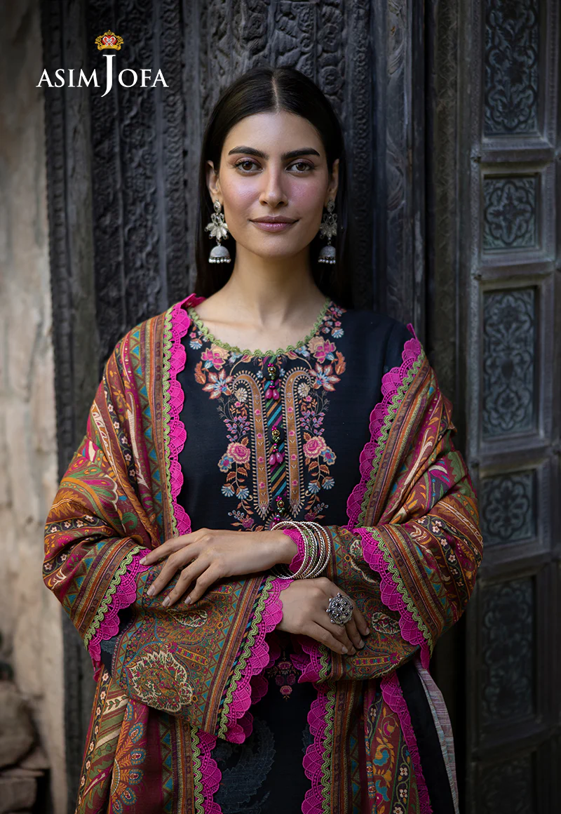 AJUW-60 PRINTED KHADDAR 3 Pcs - Image 7