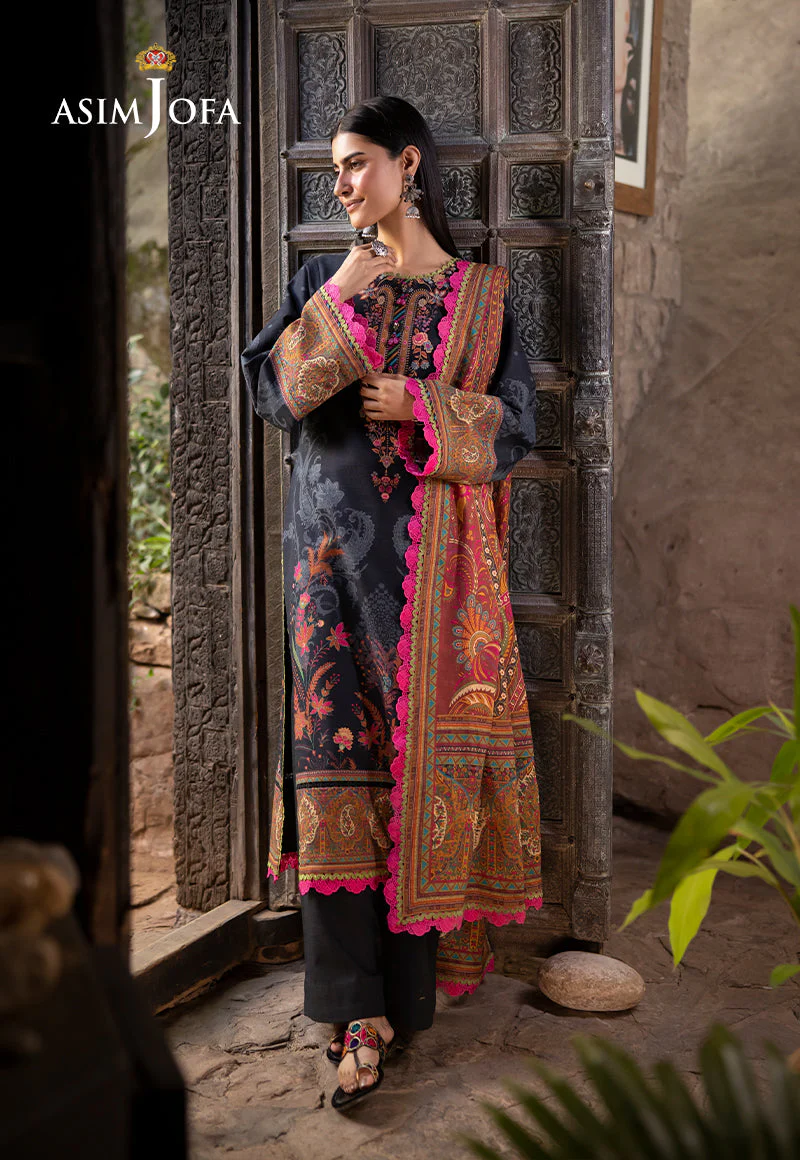 AJUWD-60 PRINTED KHADDAR 3 Pcs - Image 3