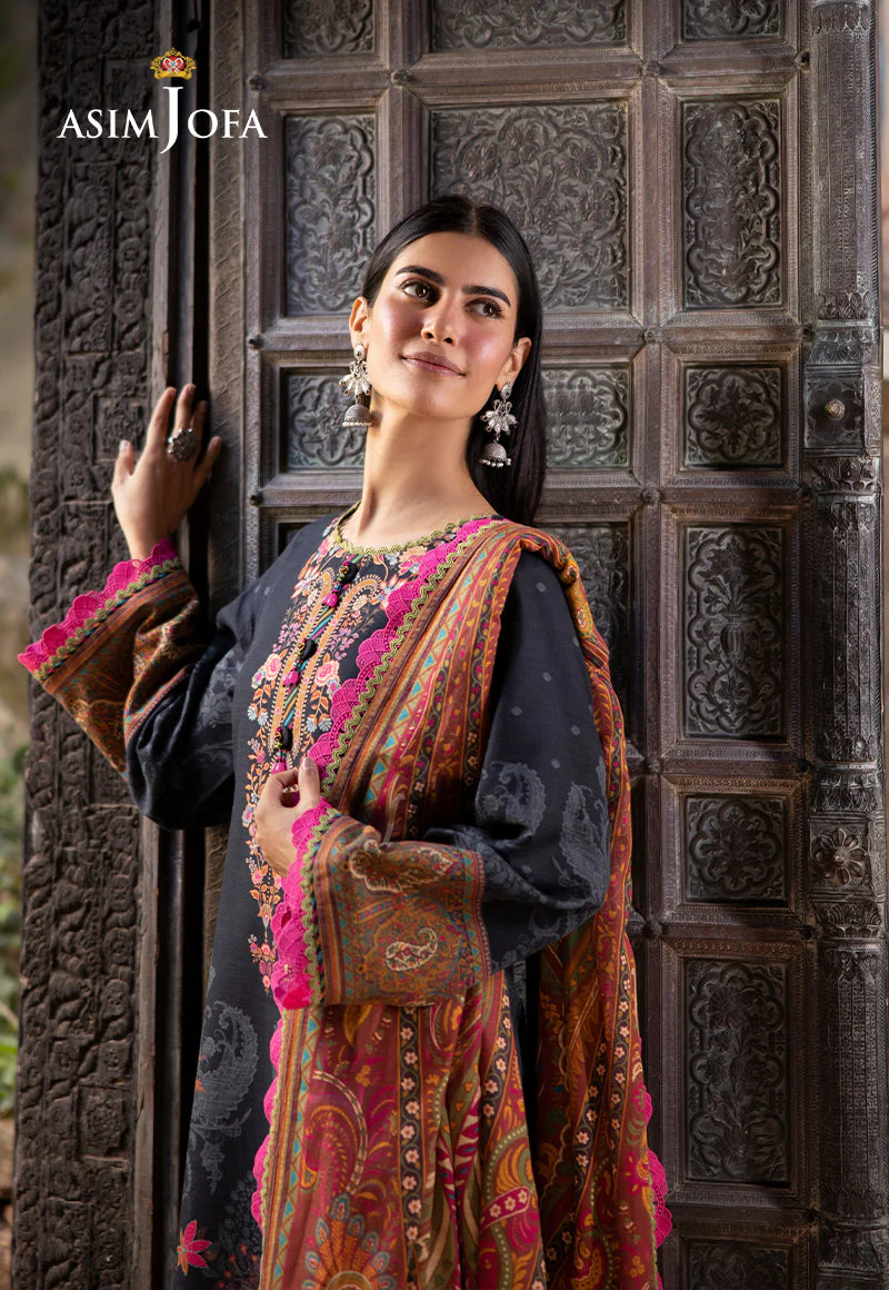 AJUWD-60 PRINTED KHADDAR 3 Pcs - Image 4