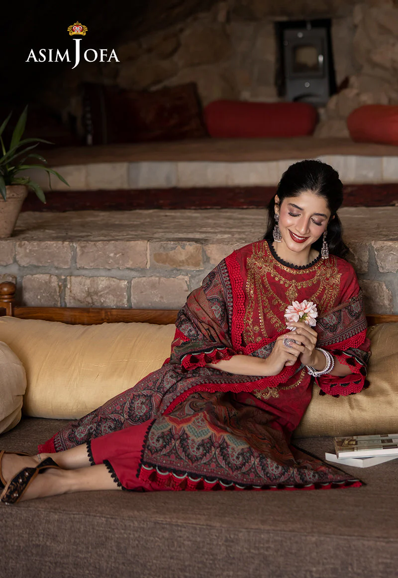 AJUWD-02 EMBROIDERED STITCHED 3 PCS - Image 6