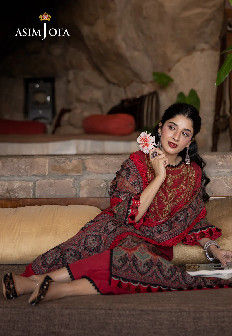 AJUWD-02 EMBROIDERED STITCHED 3 PCS - Image 8
