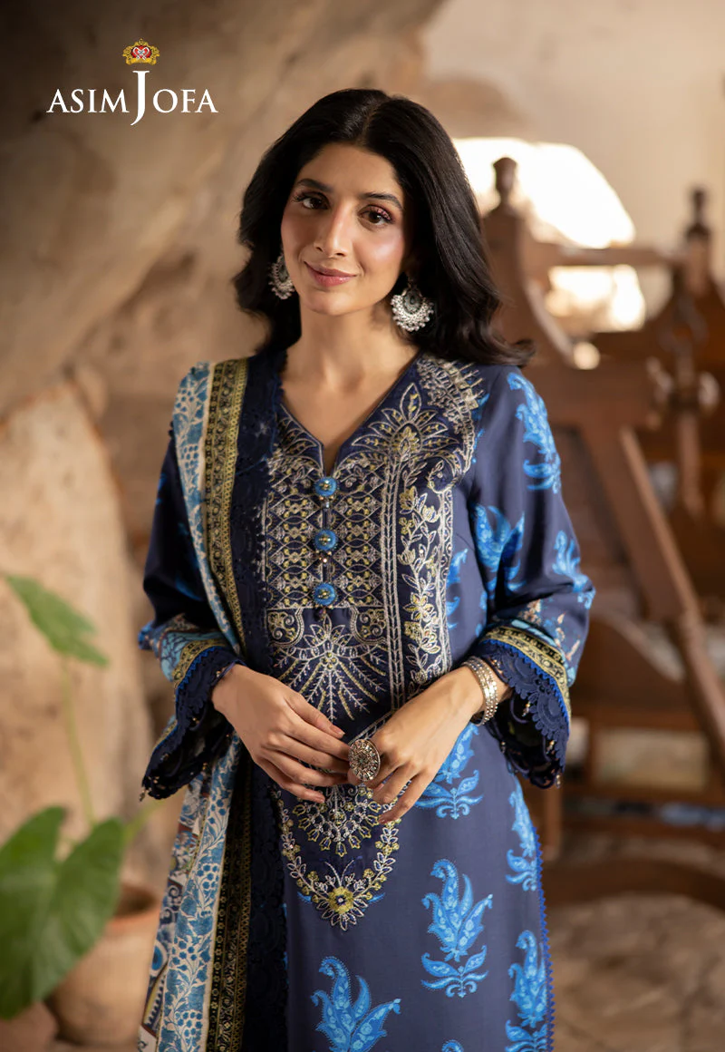 AJUWD-16 EMBROIDERED STITCHED 3 PCS - Image 3
