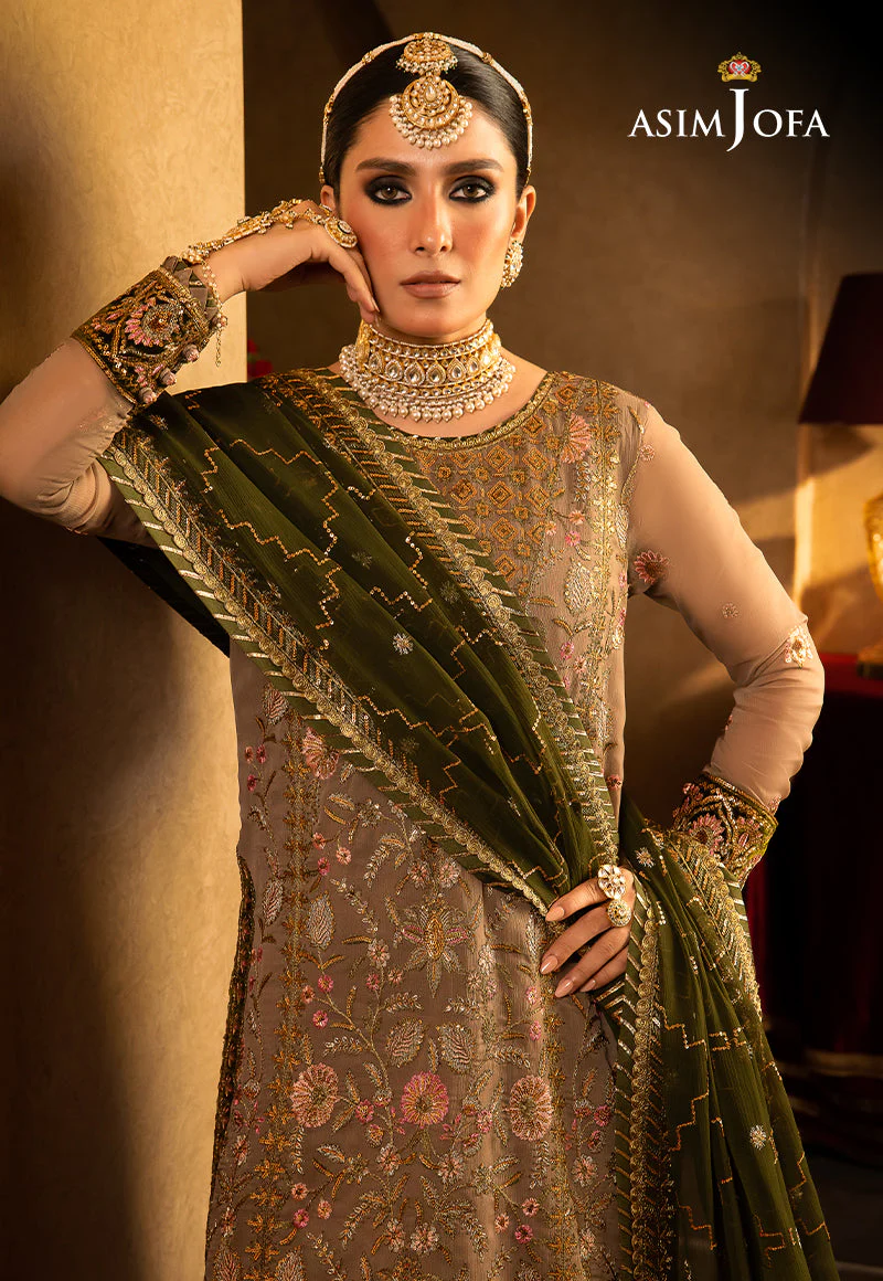 AJVFD-05 EMBROIDERED CHIFFON STITCHED 2 PCS - Image 3
