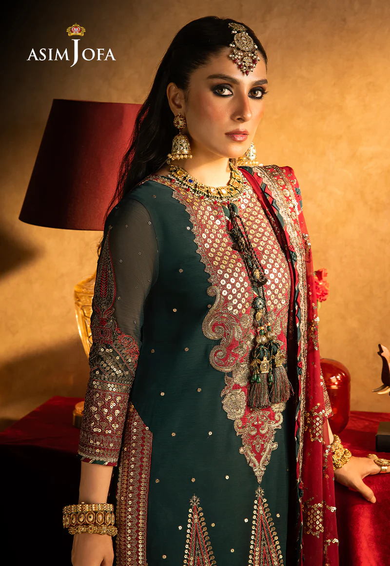 AJVFP-10 EMBROIDERED CHIFFON STITCHED 3 PCS - Image 4