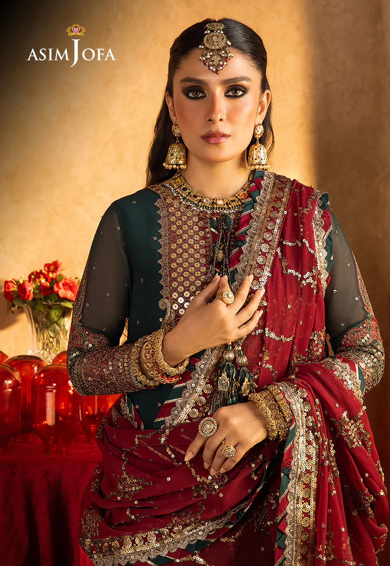 AJVFP-10 EMBROIDERED CHIFFON STITCHED 3 PCS - Image 7