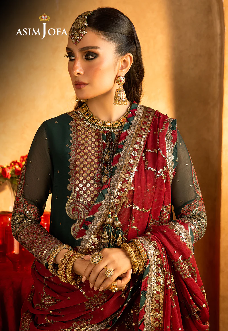 AJVFP-10 EMBROIDERED CHIFFON STITCHED 3 PCS - Image 8