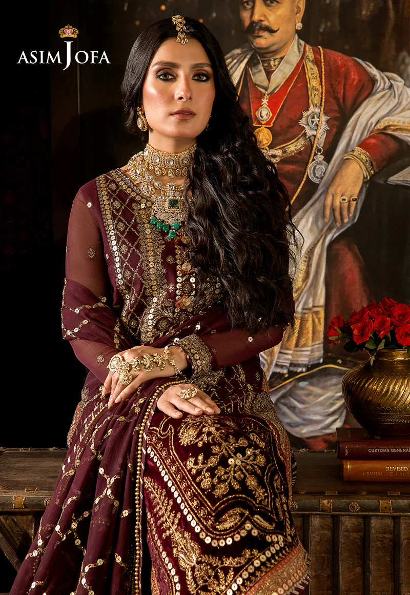 AJVFP-12 EMBROIDERED CHIFFON STITCHED 3 PCS - Image 9